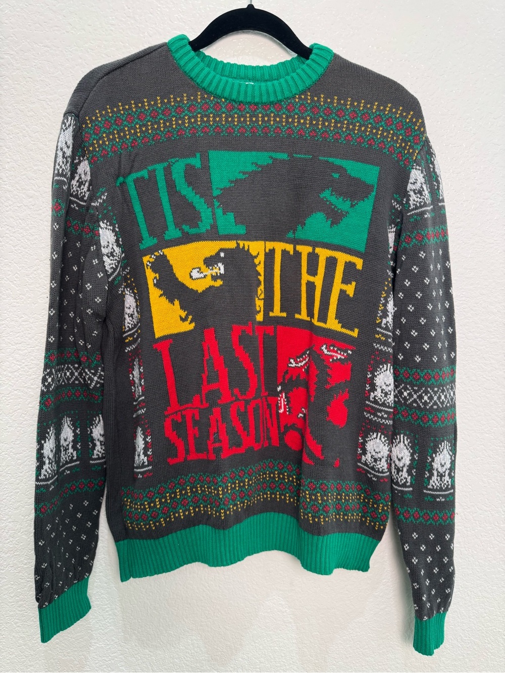 Game of Thrones Ugly Christmas Sweater XL Tis The Last Season HBO Holiday 2018